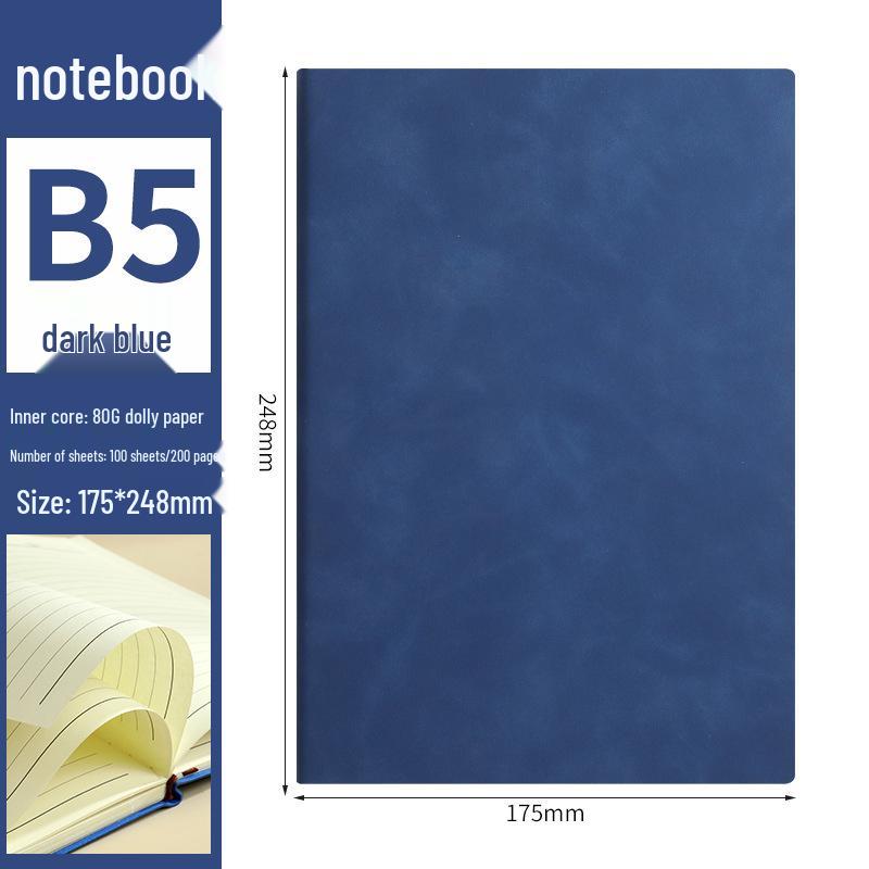 Customized Sheepskin Leather B5 Notebook for Business Meetings