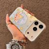Silver Foil Star Cartoon Case for Apple 11/12/13/14/15/16/17 Pro and Pro Max