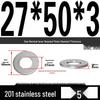 201 Stainless Steel Flat Washer Shim, GB97, Sizes M3 to M30