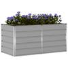 Planter Light Grey 160 X 80 X 75 Cm Steel