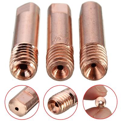 10 Pcs 0.8/1.0mm MB-15AK MIG/MAG M6 Welding Torch Tips Holder Gas Nozzles Set