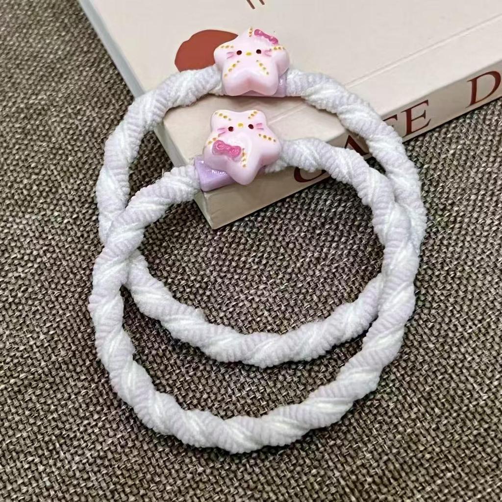 Cute KT Star Hair Tie – Sweet Kitty Versatile Hair Accessory for Students and Couples