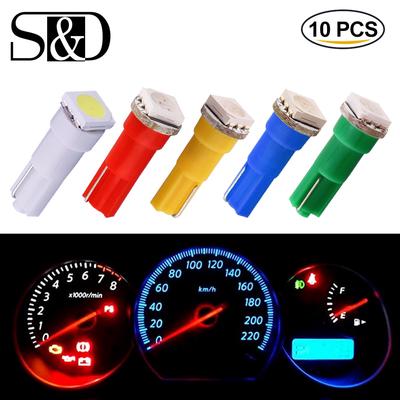 10 pz T5 1 SMD Rosso Cruscotto Cuneo LED Auto Lampadina Lampada 74 dash led lampadine per auto Luci interne Sorgente luminosa per auto parcheggio 12 V
