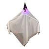 Halloween Hanging Light-up Ghosts Outdoor Flying White Cloth Ghost with Witch Hat for Front Yard Patio Lawn Garden Porch Indoor Outdoor Decoration