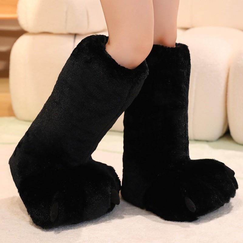 Cartoon Cat Paw Hand Warmers With Soft Short Plush For Winter Students