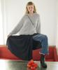 Sinun Sn Pleated Wrap Skirt (Navy)