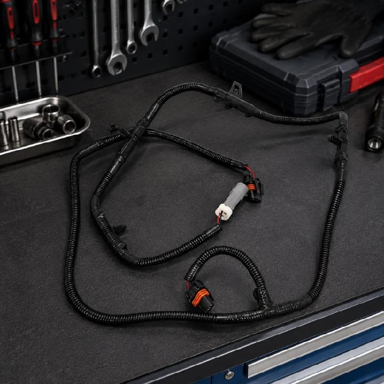 Headlight Wiring Replacement Assembly 5C3Z15A211BA for the Stated Vehicle Family, with Branched Wiring and Multiple Integrated Mounting Clips