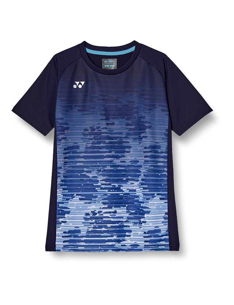 Yonex J130 Short Sleeve Game Navy Blue Shirt, Kids, (019)