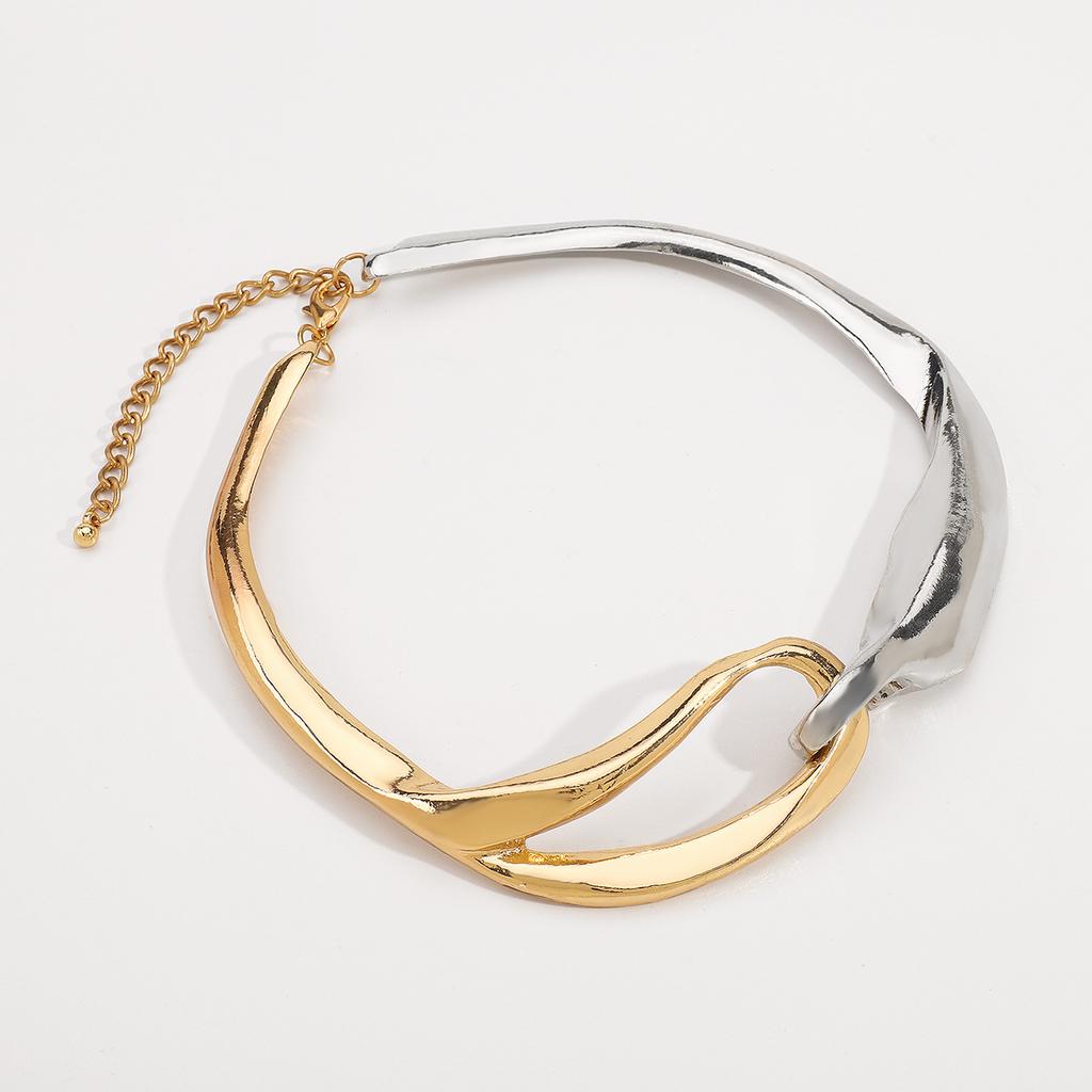 Tooxika Exaggerated Metal Style Three-dimensional Ring Clasp Necklace Luxury Niche Design Sense Hip-hop Personality Necklace