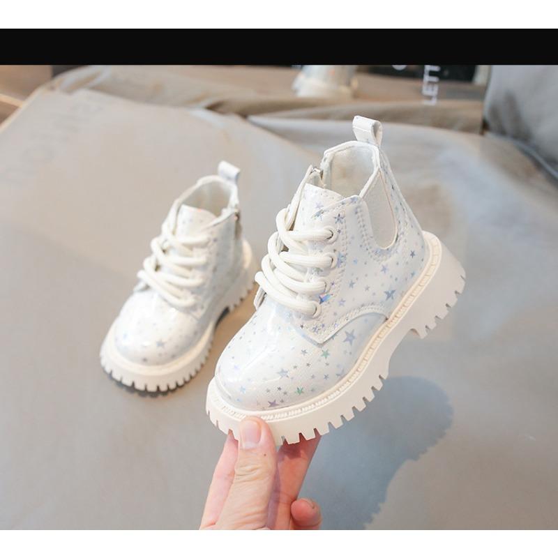 Autumn New Arrival: Girls' Fashion Patent Leather Martin Boots, Korean Style Low-Cut Versatile Ankle Boots