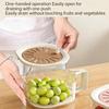Multifunctional Fruit Washing Bowl With Lid and Handle Kitchen Storage Basin  Fruit And Vegetable