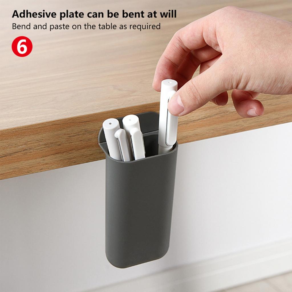 Wall Mounted Storage Box No Punching Tv Remote Control Storage Pen Holder Desk Organizer Multifunction Desk Organizers Shelf