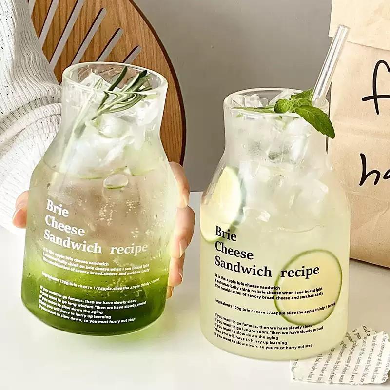 High Borosilicate Glass Cup Ins Style Large Capacity Cold Brew Coffee Bubble Tea Home Use