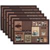 Vintage Coffee Collage Placemat American Country Table Mat Coffee Enthusiast Thermal Insulation Placemat