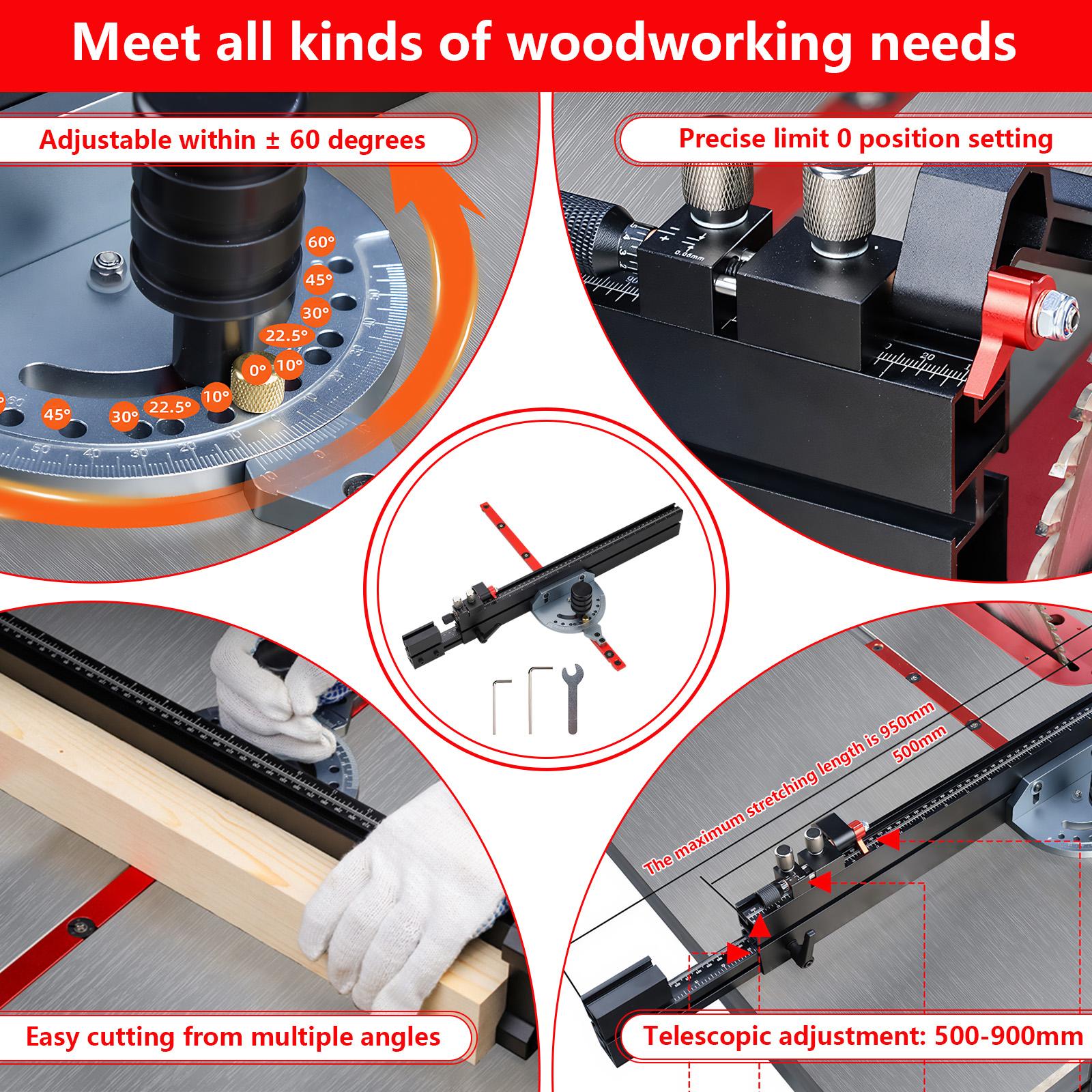 

Table Saw Router Miter Gauge Standard Slot 3/4 X 3/8 Inches Table Saw Precision Miter Gauge System Woodworking Tools United States