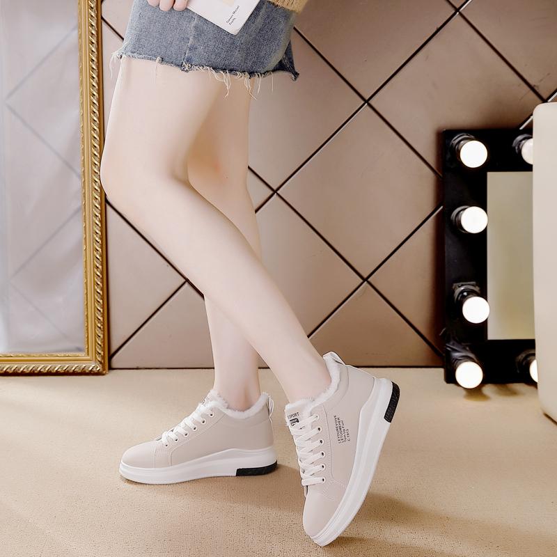 Мода 2024 Зимние ботинки Женские ботильоны Теплые ПУ Плюшевые Зимние ботинки Кроссовки — фото 6