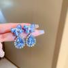 Silver Needle Korean Diamond Bow Earrings Versatile Fashion Temperament Earrings Niche Design Earrings Light Luxury Premium Sense