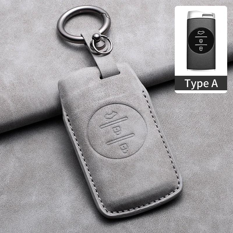 4 Button Leather Car Key Case Cover for Chery Omoda 5 2023 for Chery Tiggo 8 Pro Tiggo 7 Pro 8 PLUS Arrizo for Omoda S5 C5 Modod