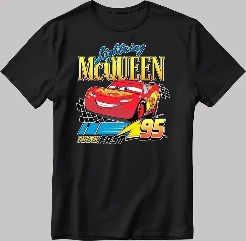 Lightning Mcqueen Racing Think Fast Black Tshirt S