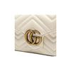 Gucci GG Marmont Vintage Logo Quilted Leather Shoulder Bag Women Shoulder Bag White 474575-DTD1T-9022
