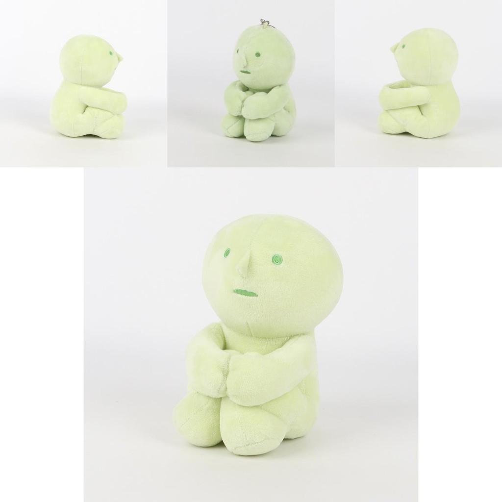 Cute Green Smiski Seated Portrait Plush Toy Doll And Pendant For Kids And Collectors