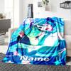 Custom Name Hatsune Miku Theme Printed Blanket - Perfect for Couch, Bed, Travel & Outdoor Use | Machine Washable, Cozy & Durable.