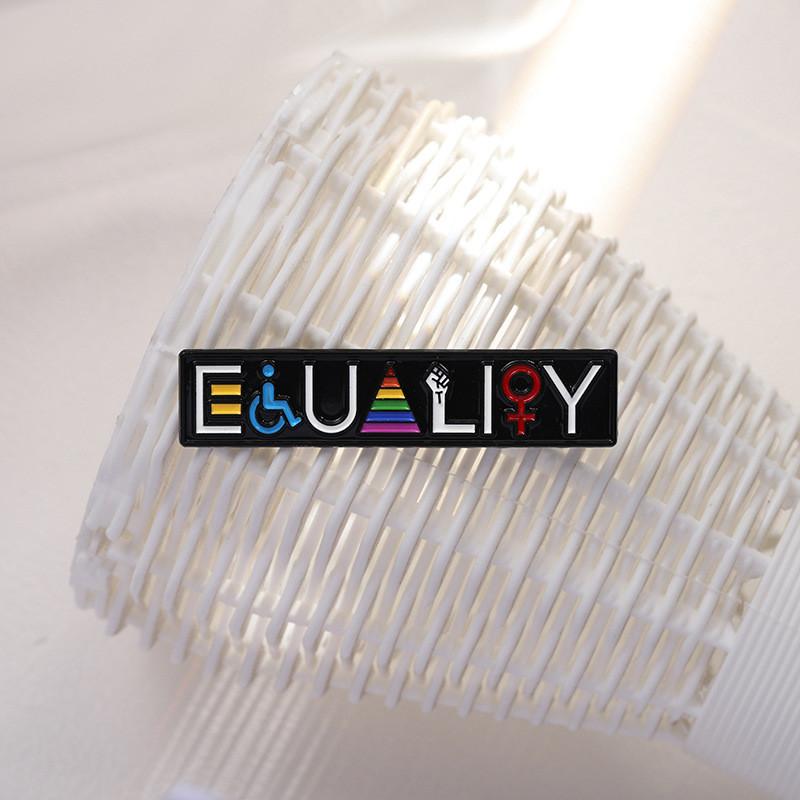 Striped Rainbow Unique Cartoon Metal Badge Colorful Enamel Brooch For Clothing Bags And Items Personal