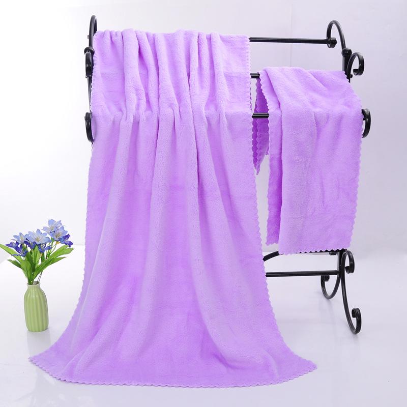 Coral Fleece Mother & Child Towel Set - Absorbent, Thickened, and Soft with Logo Gift Box