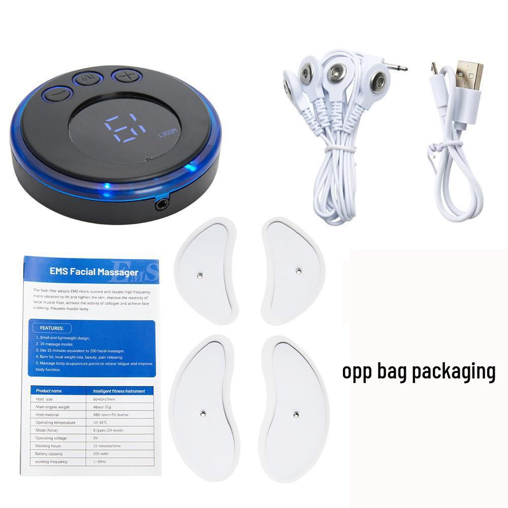 EMS V-Shape Facial and Eye Massager: Anti-Wrinkle Low-Frequency Pulse Electrotherapy Muscle Stimulator