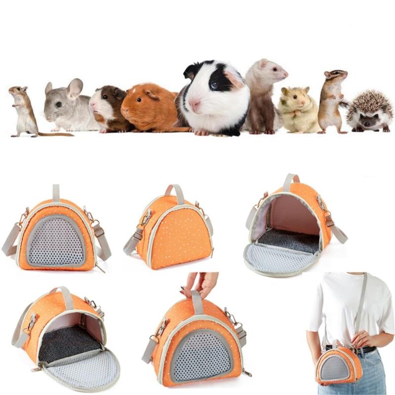 Multifunctional Hamster Carriers Bag Breathable Small Animal Travel Handbag With Safety Strap And Ventilation Holes