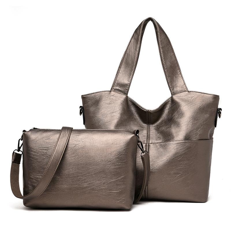 High-quality Soft Leather Women's Handbag Large Capacity Mid-bag Inner Liner Can Be Used Separately for Autumn and Winter New Women's Bag