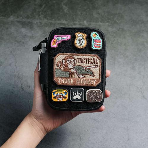 Pocket Organizer with Velcro, Nylon Utility Pouch, Small Tool Pouch for EDC Gear, Mighty Pouch with D-ring, Pocket Pouch, Multi-tool Organizer Pouch (