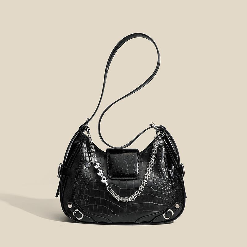 

Сумка подмышкой женская Niche Design Advanced Sense of Foreign Air сумка через плечо на цепочке маленькая квадратная сумка чёрный