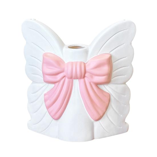 Schmetterling Vinyl Blumenvase Modernes Schleifenknoten Blumenhalter Behälter Heim Büro Tisch Mittelstück Dekorative Blumenvase