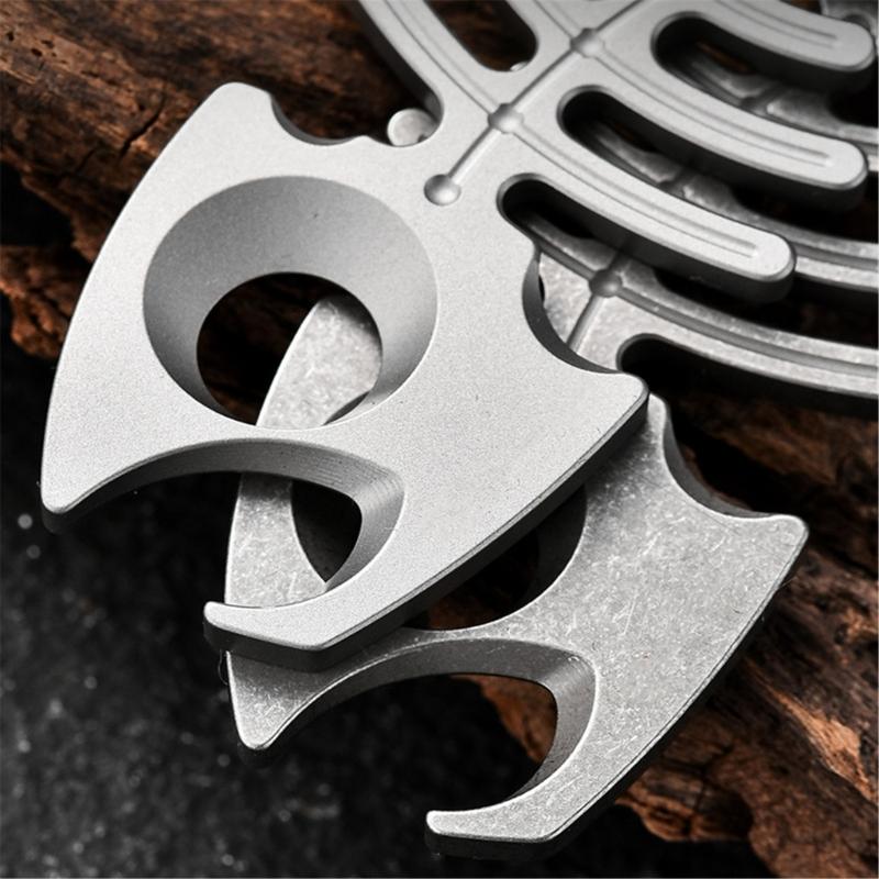 Fishbone Utility Bottle Openers Filter Bottle Water Purifiers Wrenches Emergency for Outdoor Activity