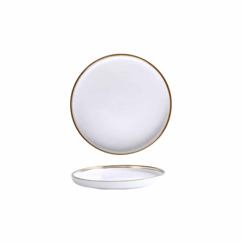 

Nordic Frosted Gold Rim Glass Dessert Plate