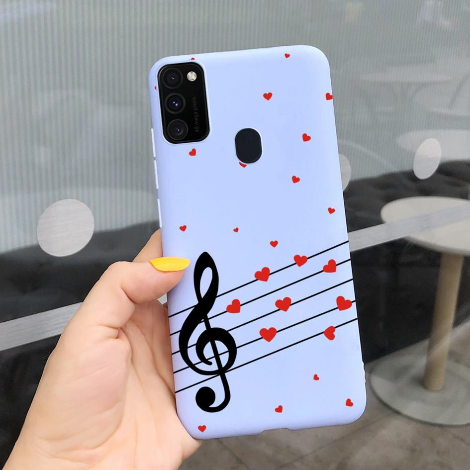 Pro Samsung M21 Pouzdro 6,4 palce Měkký Silikonový Kryt s Srdcem TPU Pro Samsung Galaxy M21 M 21 SM-M215F M215 Zadní Kryt Telefonu Funda