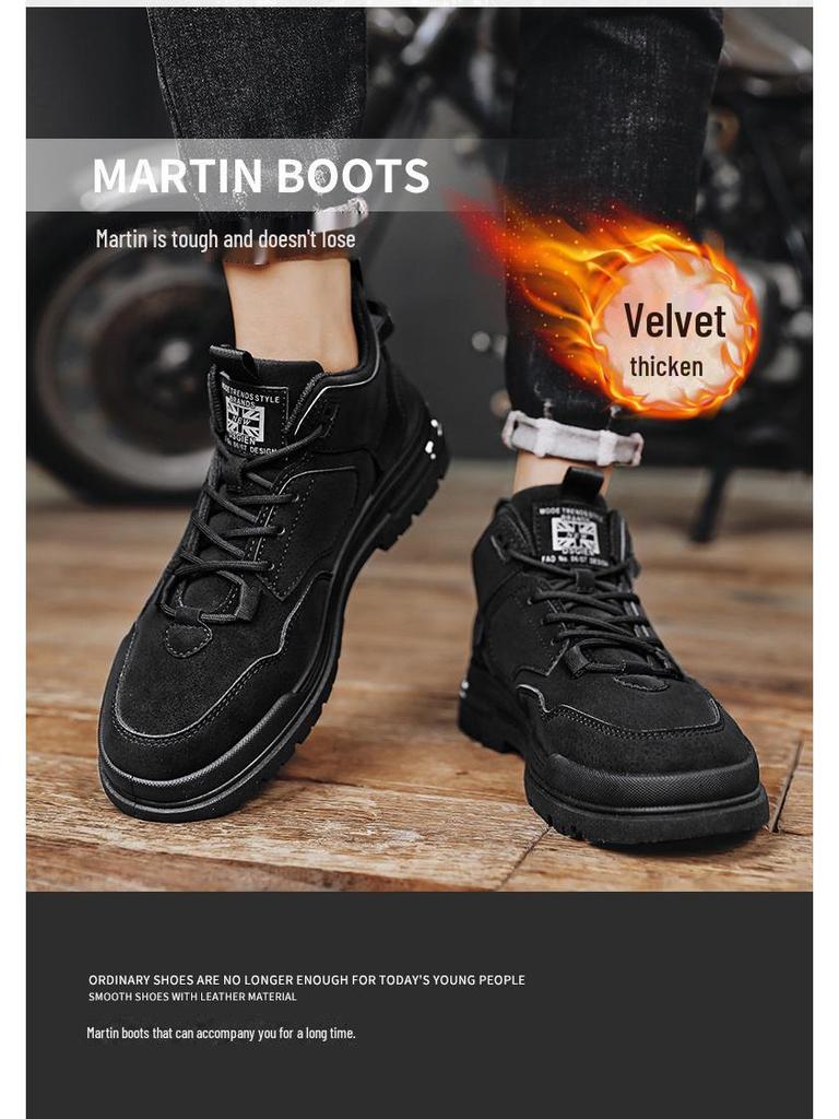 2024 Sametové Zateplené Všestranné Martensky: Módní a teplé ležérní sněhule na podzim a zimu