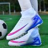 High Top Men Soccer Shoes Professional Football Boots Breathable Wear Resistant Training Match Sneakers Non Slip for Adult Sport
