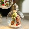 Cute Christmas Transparent Hanging Balls Plastic Cartoon Xmas Tree Hanging Ball Exquisite Elk/Santa Claus/Snowman