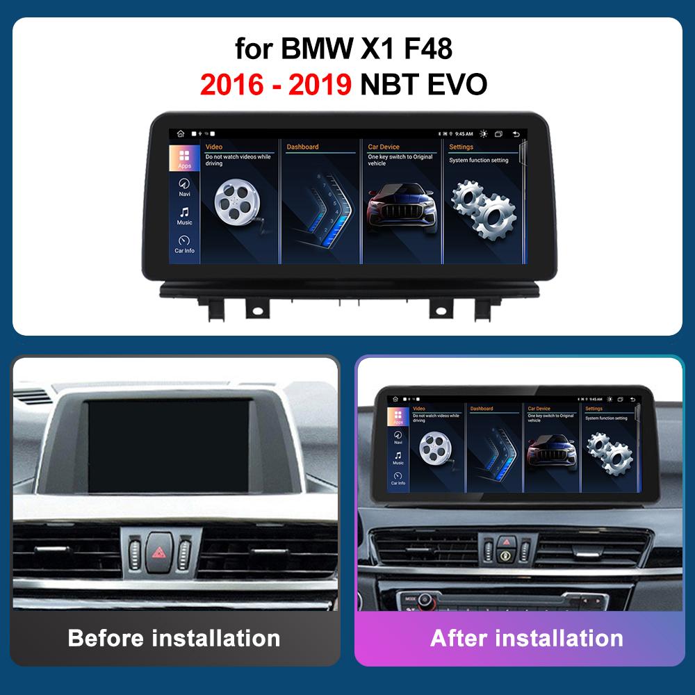 12.3 Inch 1920*720P HD Touch Screen for BMW X1 F48 2016 - 2019 NBT EVO System Android Car Radio Multimedia Player DSP 4G WiFi