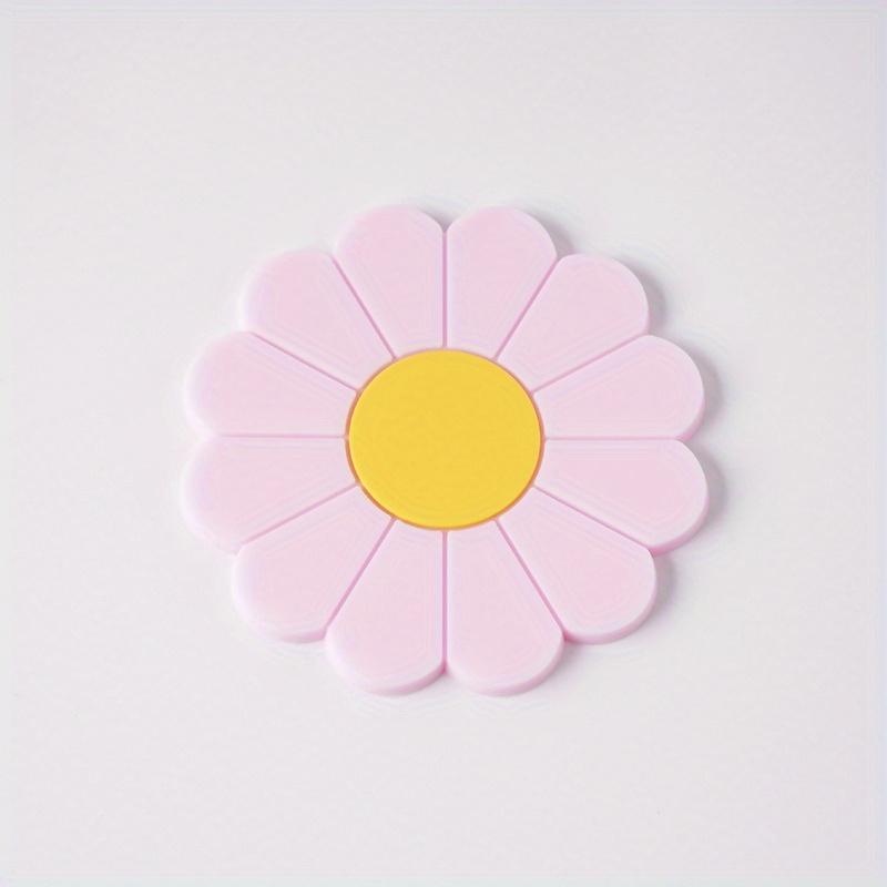 2pcs Car Anti-Skid Coaster Flower Car Coaster Anti-Skid High-Temperature Resistant Multi-color Optional Colorful Protective Pad