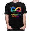 Male Neurodiversity Awareness ADHD Autism Dyslexia Tourette T Shirts Short Sleeve Cotton TShirt Casual Loose Oversized Clothes