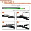 3PCS Car Wiper for Changan Chana CS95 2017-2023 Front Rear Windshield