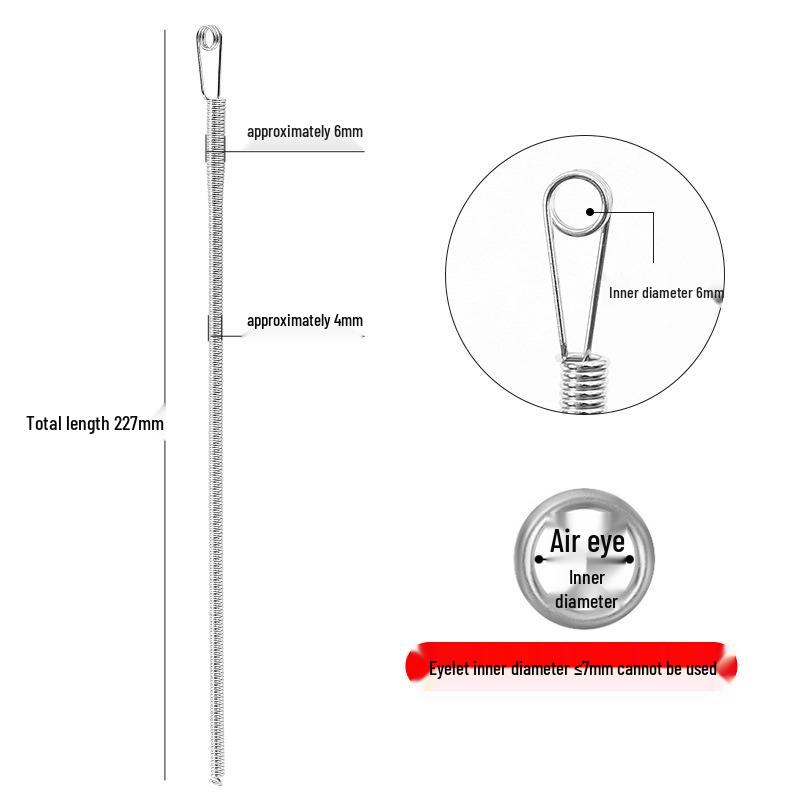 Bendable Elastic Waistband Threading Tool with Spring Eyelet