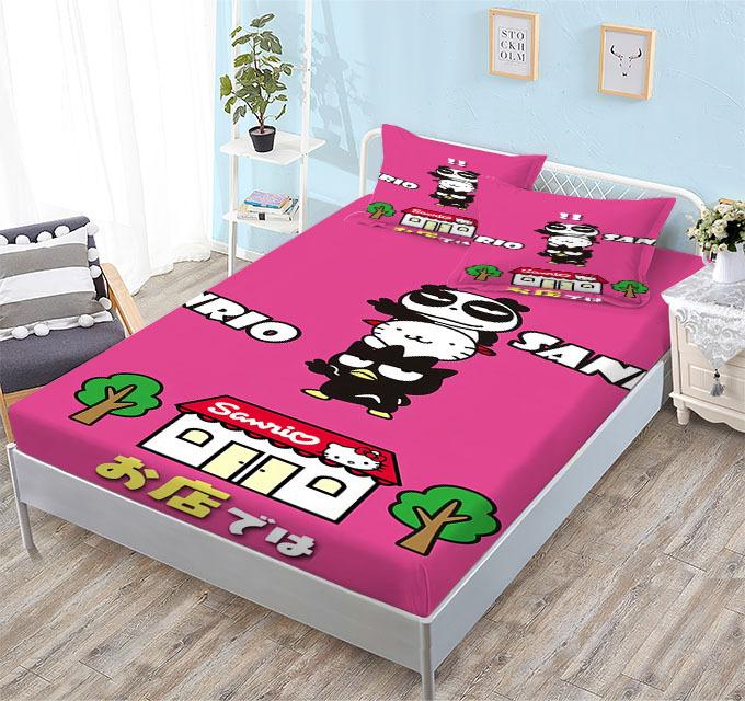Grinding Mattress All-Inclusive 3D Digital Printing Cartoon Cute Cool Penguin Series Mattress Set