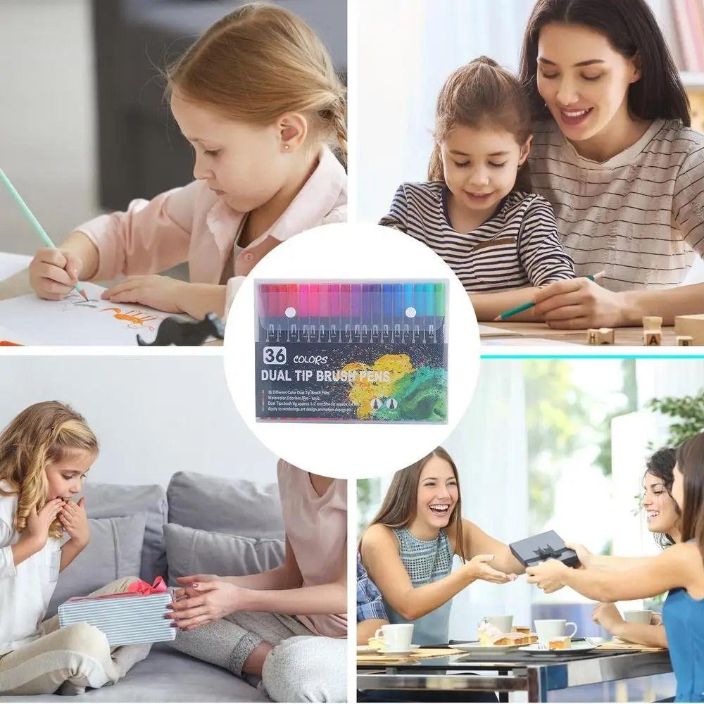 Paper Paint By Numbers Cartoon Drawing Learning Book Filling Color Book Set Adults and Kids