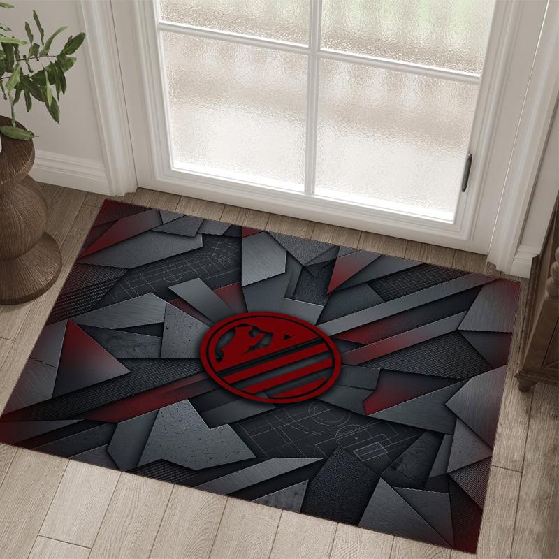 Atletico Madrid Design Crystal Velvet Carpet Cozy Non?Slip Printed Rug For Bedroom Living Room Entrance