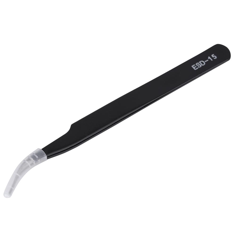 

Hot ESD 15 Safe Anti static Stainless Steel Tweezers Maintenance Repair Set