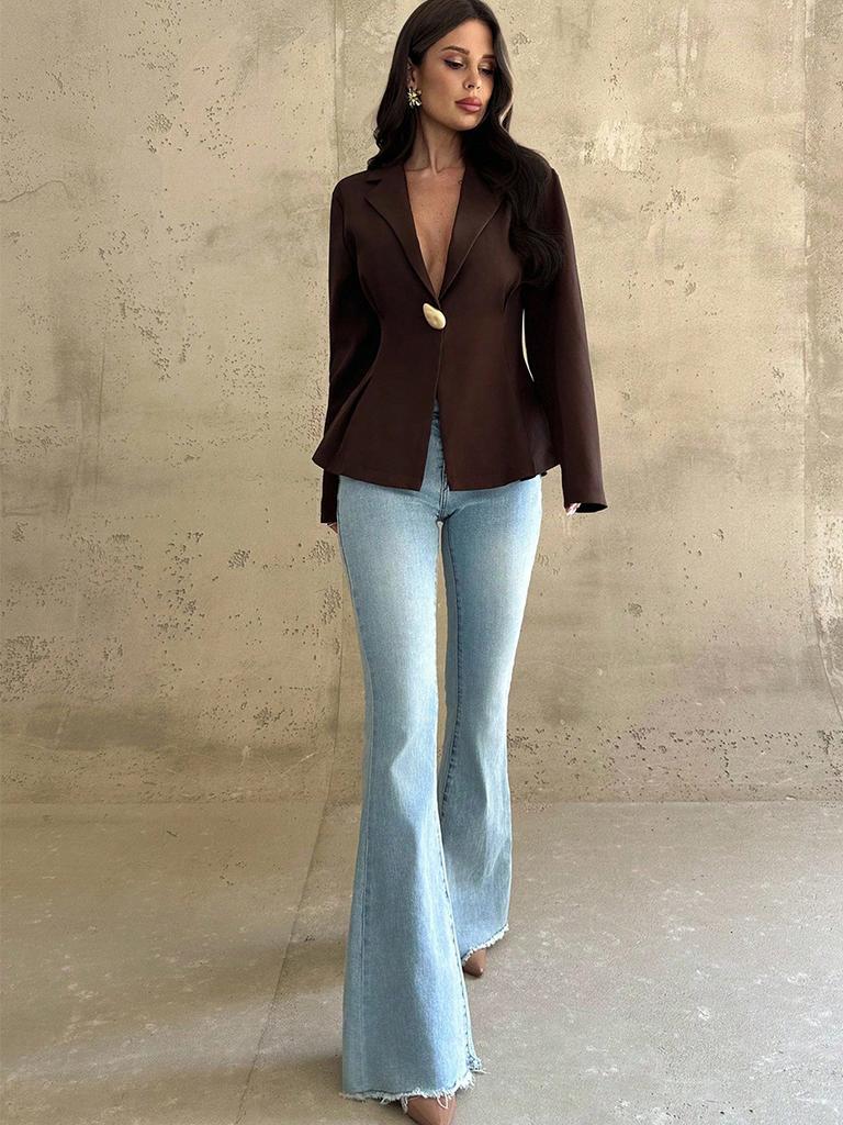 Nové malé sako pro ženy, módní kardiganový top slim fit